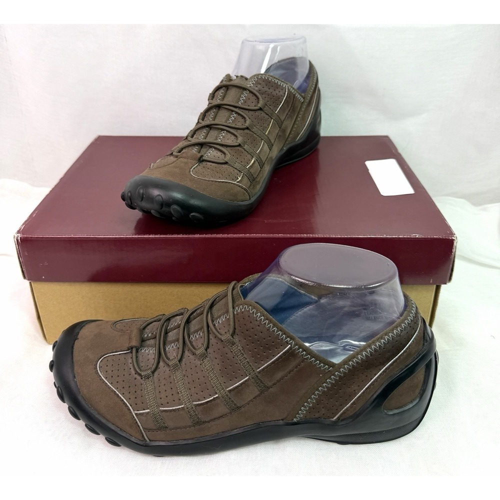 Clarks Privo Womens 7M Brown Leather Slip On Walking Comfort Shoes Travel Casual